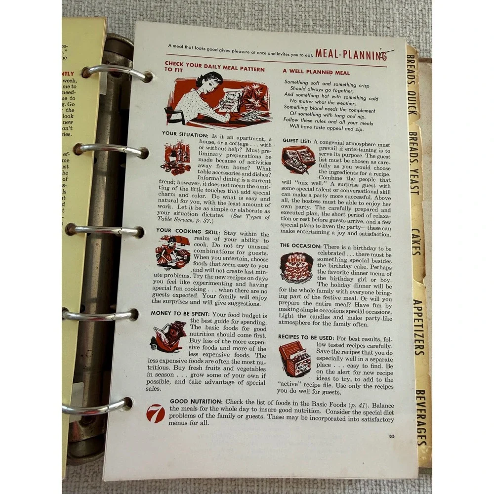 Betty Crocker's Picture Cookbook Revised Enlarged 1956 2nd Edition 2nd Printing
